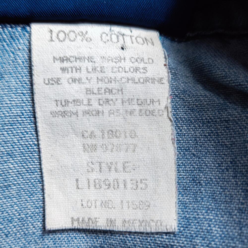 Lord Isaacs Denim Shirt Dress Size L Western Core Button Front Vintage - Picture 9 of 10